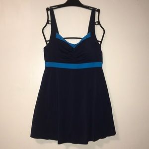 NWT! Navy blue & blue one piece bathing suit